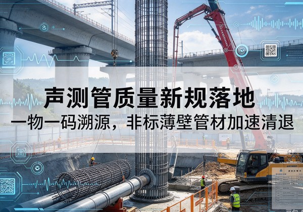 松滋声测管质量新规落地，一物一码溯源，非标薄壁管材加速清退